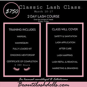 Classic Lash Training Course